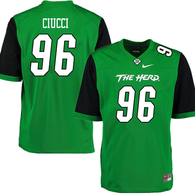 Men #96 Shane Ciucci Marshall Thundering Herd College Football Jerseys Sale-Gren - Click Image to Close